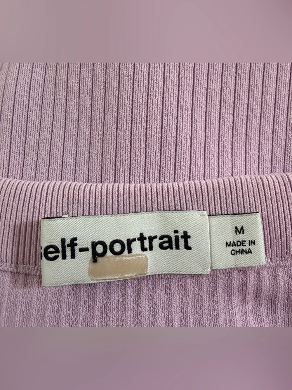 Self-Portrait~Lilac Lace Knit Mini Skirt w/Scallop-Hem~Size Medium~$320~